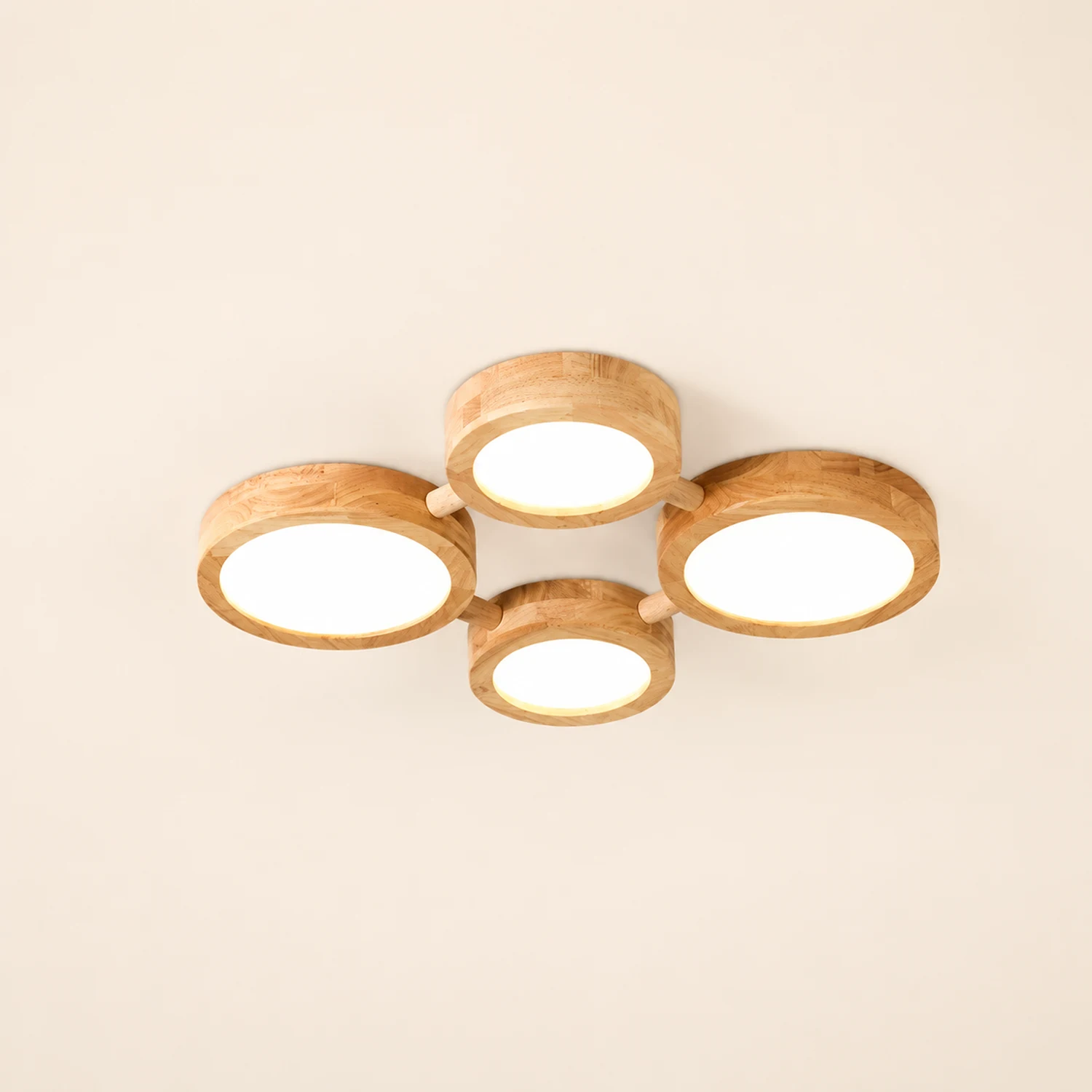 Multi-Heads Wood Retro LED Ceiling Light - Lumpaz
