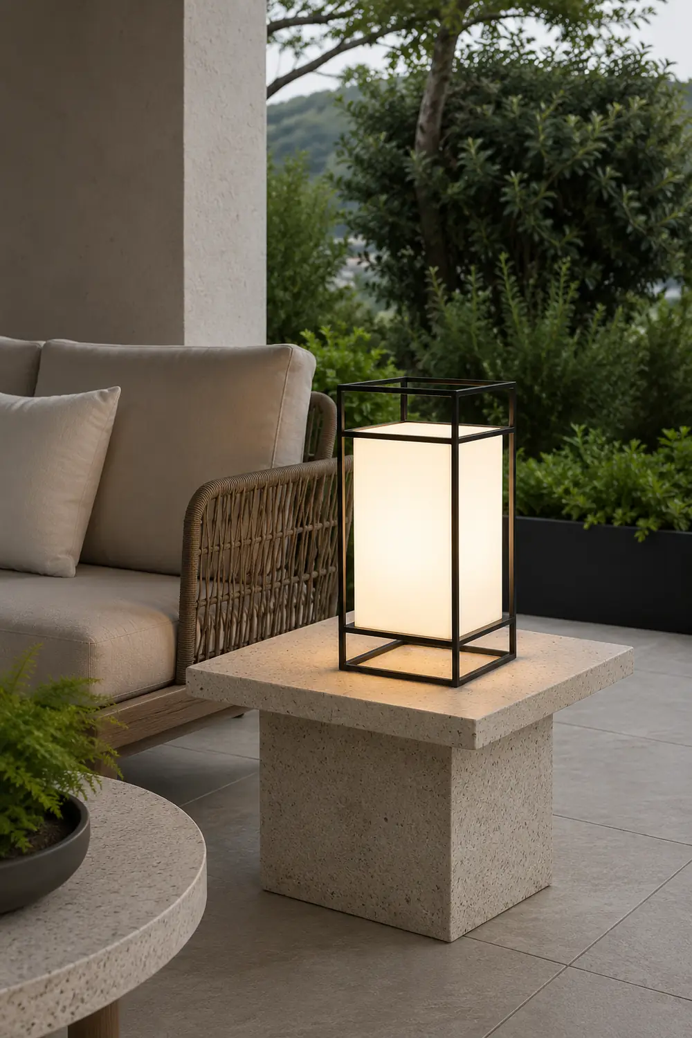 Cleo Lantern Outdoor Table Lamp - Lumpaz