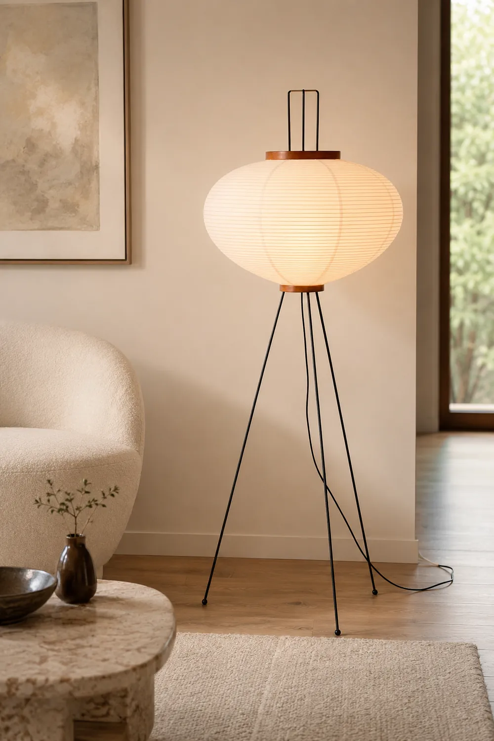 Washi Paper Floor Lamp - Lumpaz