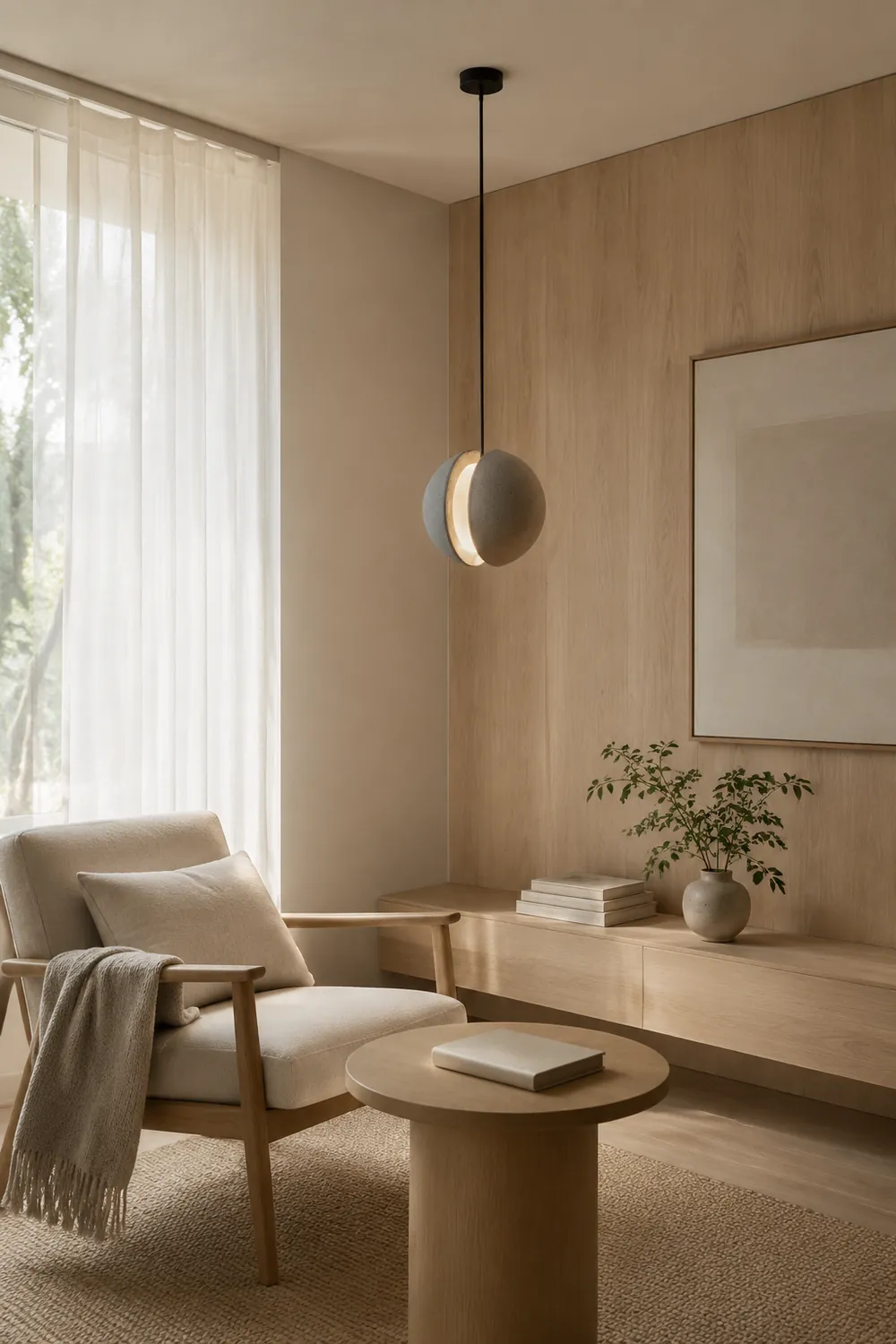 Moon Cement Pendant Lamp - Lumpaz