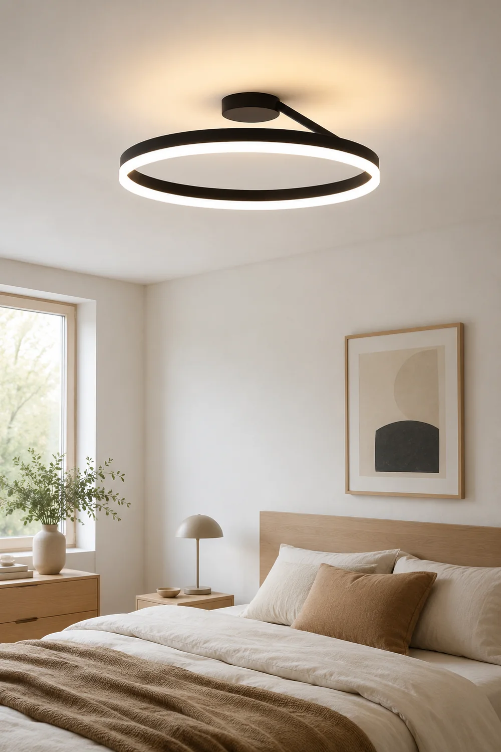 Nordic LED Geometry Circle Ceiling Light - Lumpaz