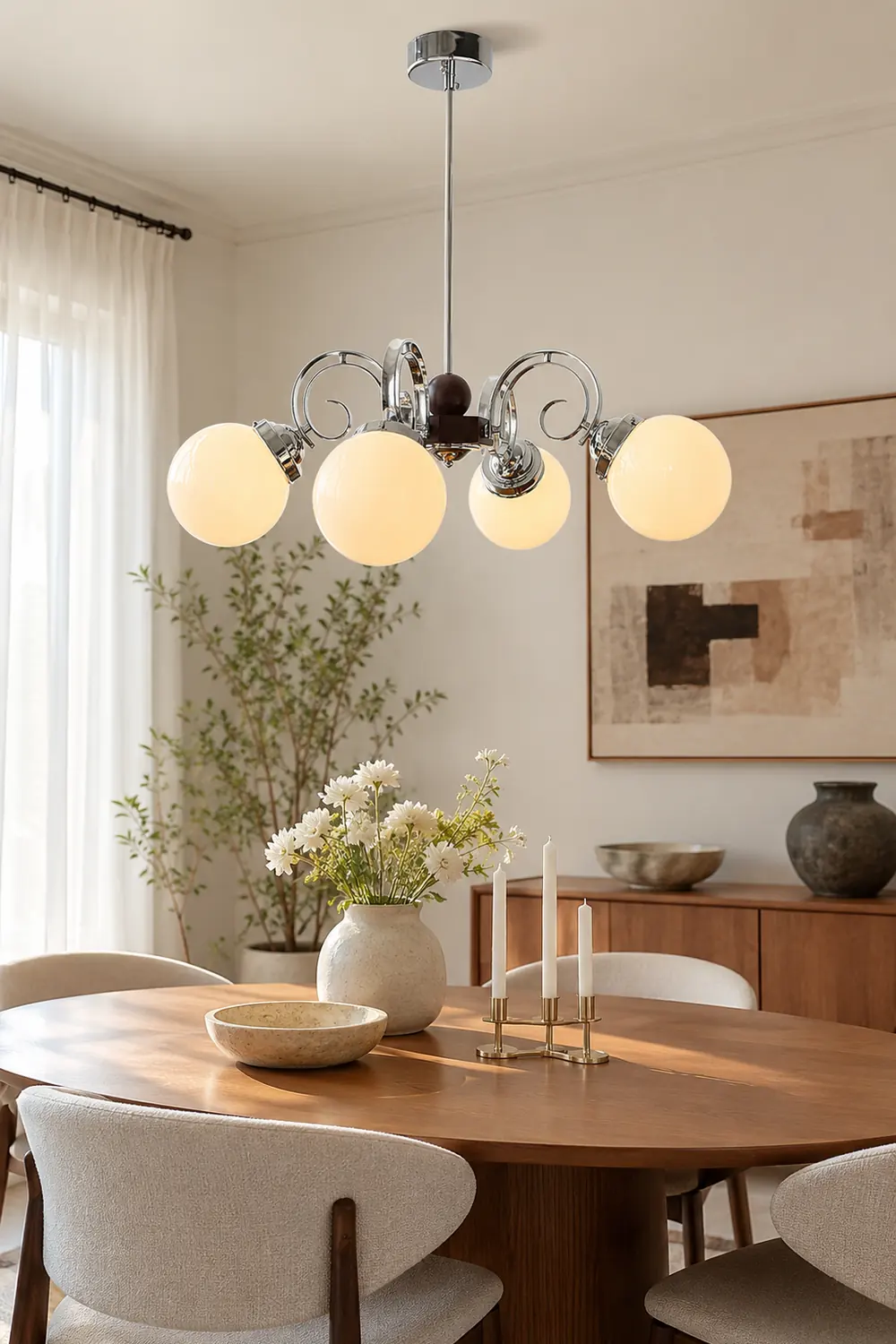 Kotter Cream Chandelier - Lumpaz