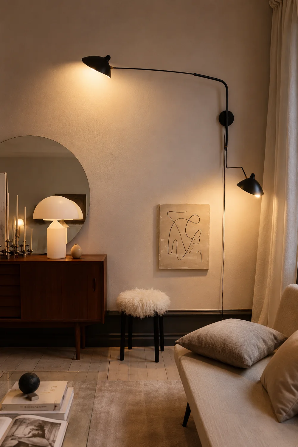 Serge Mouille Plug In Wall Lamp - Lumpaz