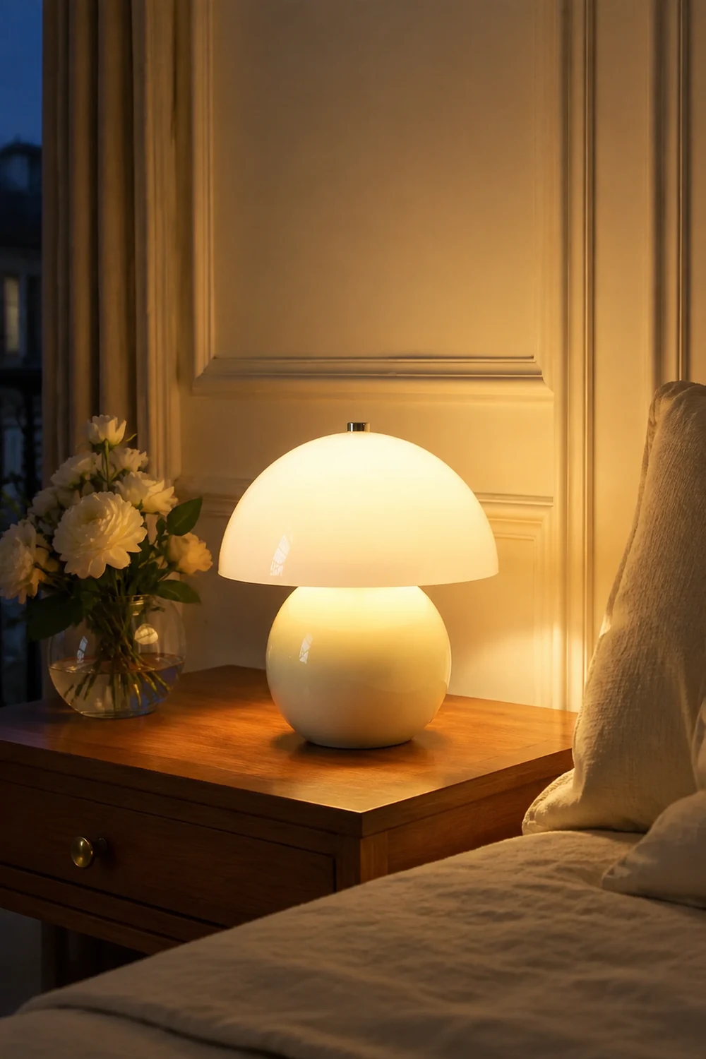 Mushroom Ceramic Built-in Battery Table Lamp - Lumpaz