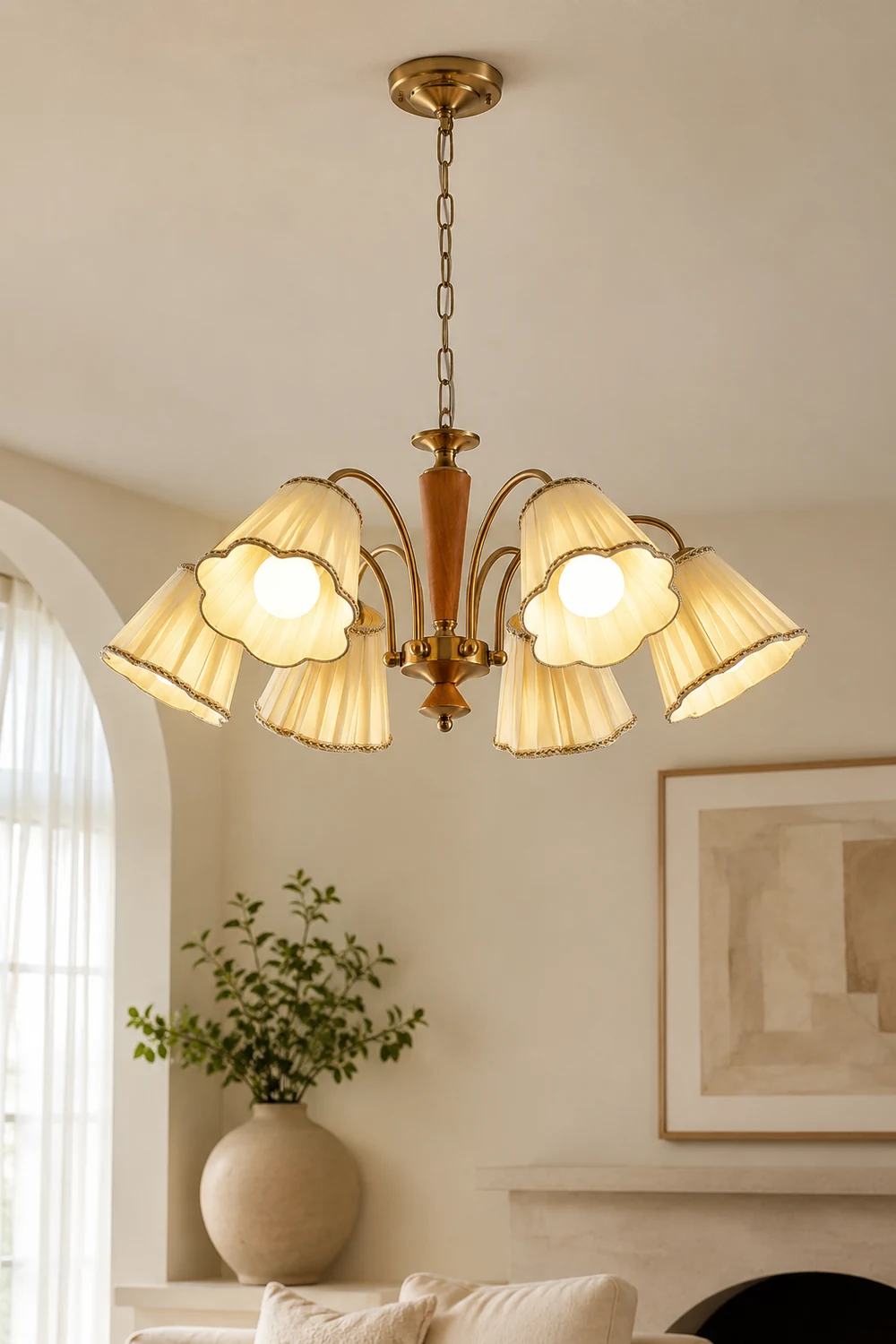 Florentine Fabric Chandelier - Lumpaz