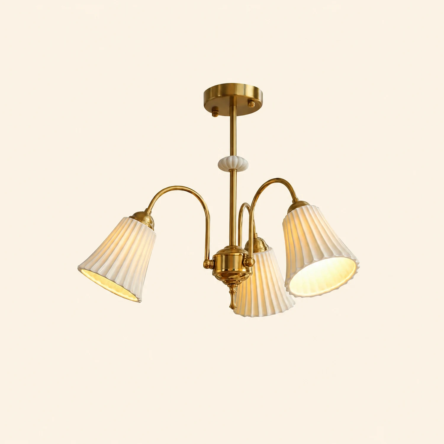 Asea Brass Chandelier - Lumpaz
