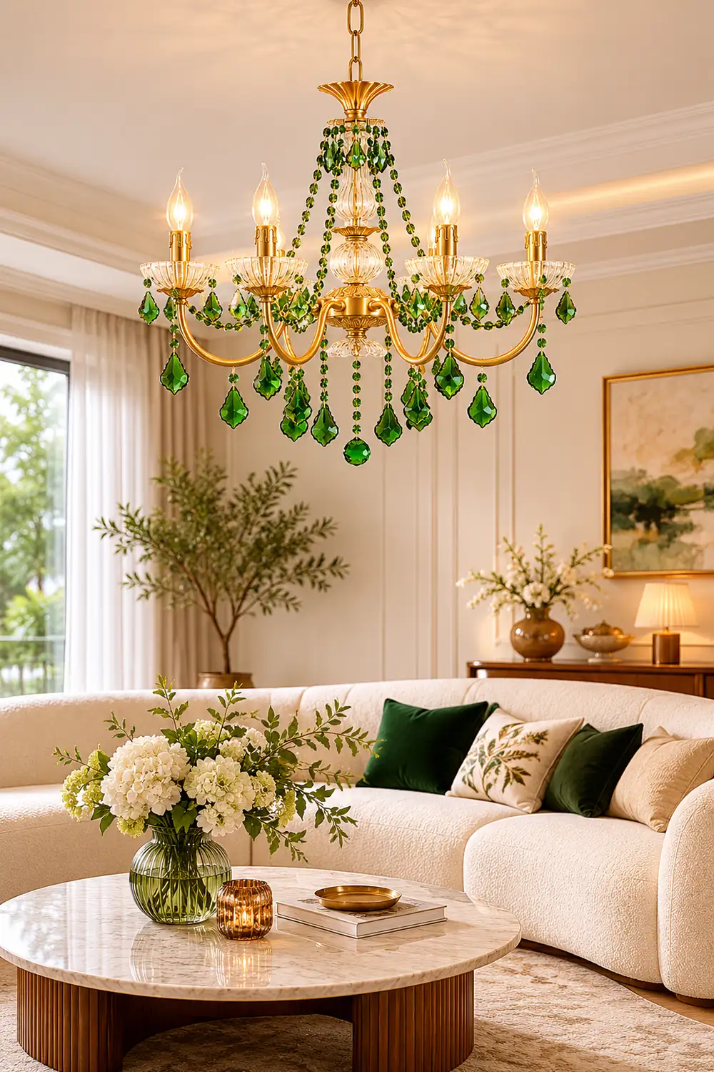 Magdalena Brass Chandelier - Lumpaz