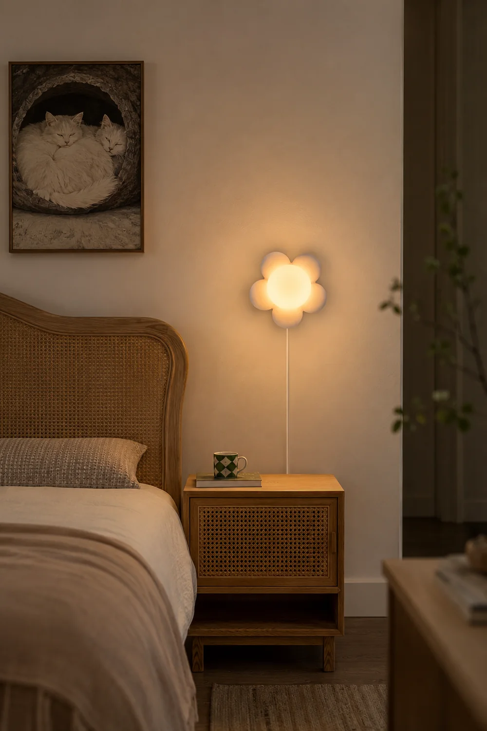 Bloom Flower Plug In Wall Lamp - Lumpaz
