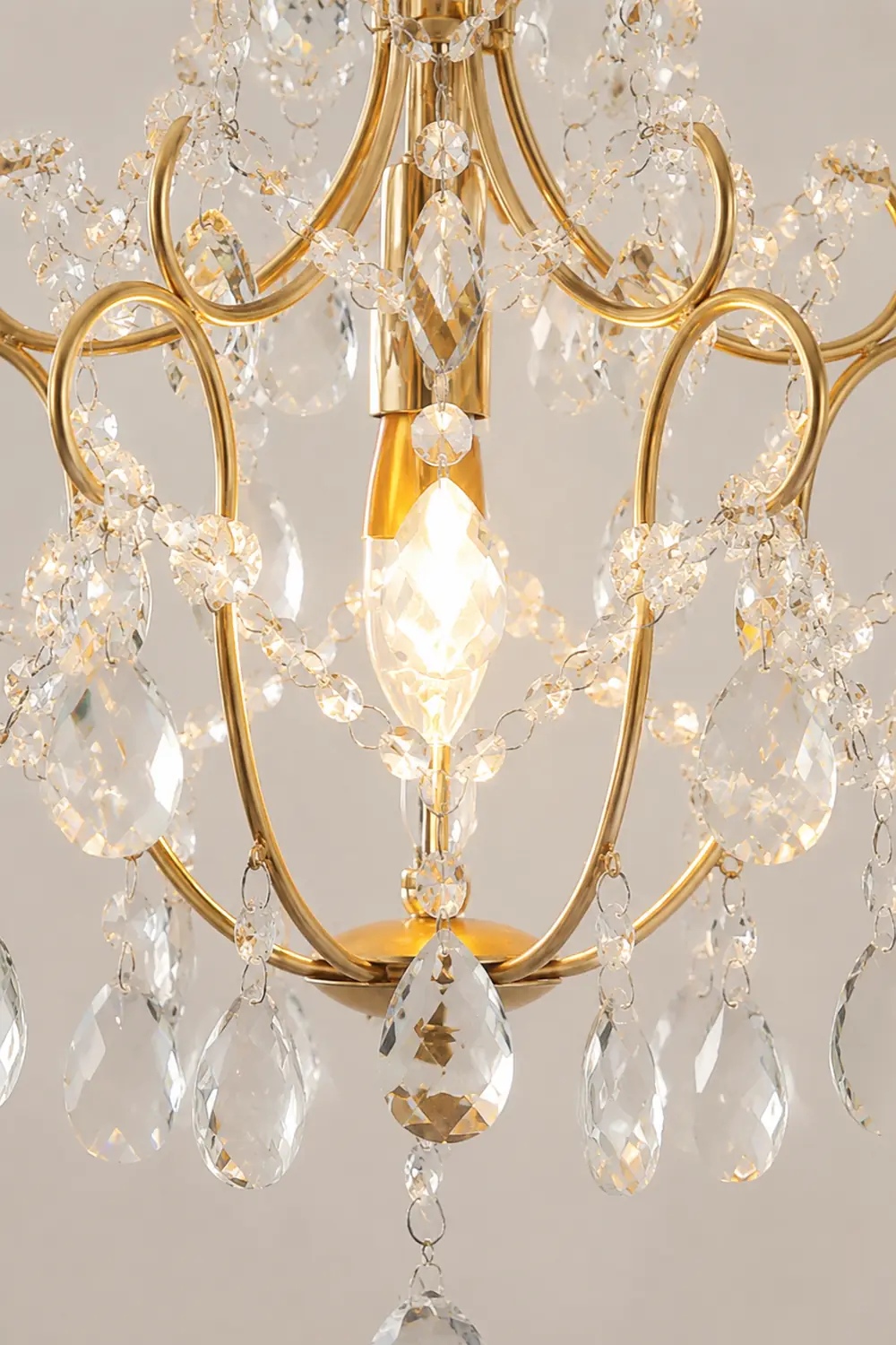 Gilded Crystal Pendant Lamp - Lumpaz