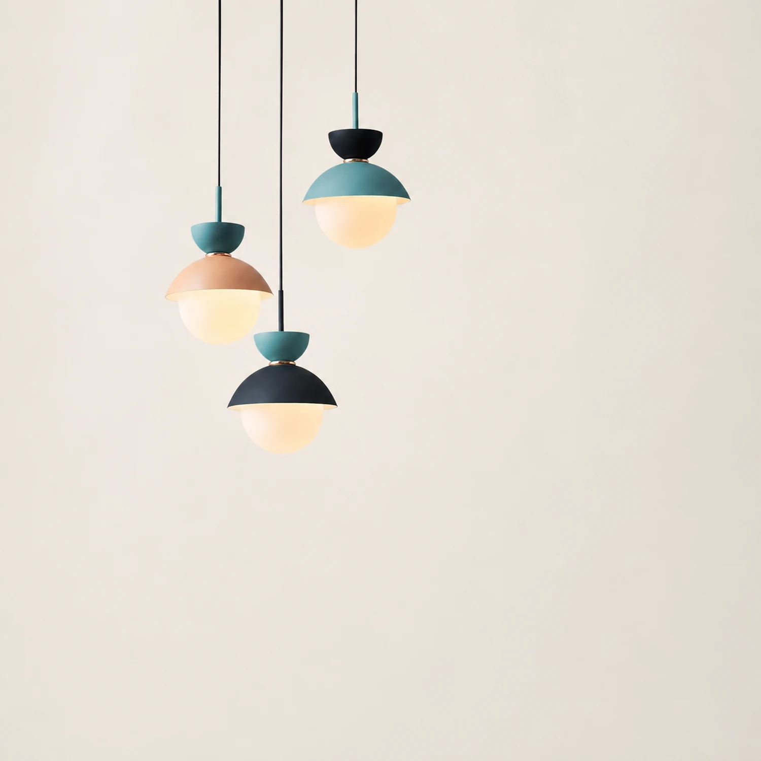 Macaroon Double Heads Metal Pendant Light - Lumpaz