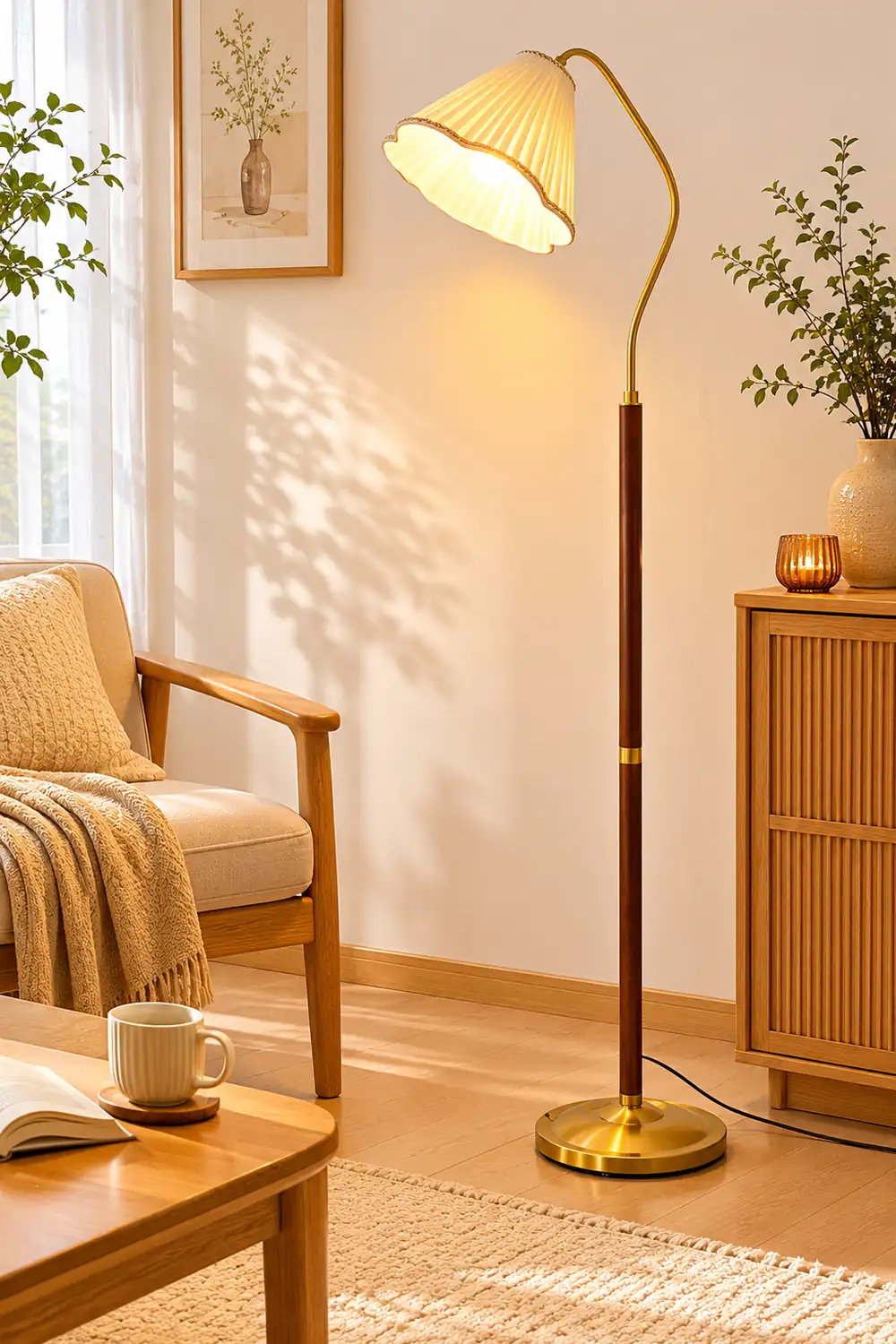 Florentine Fabric Floor Lamp - Lumpaz