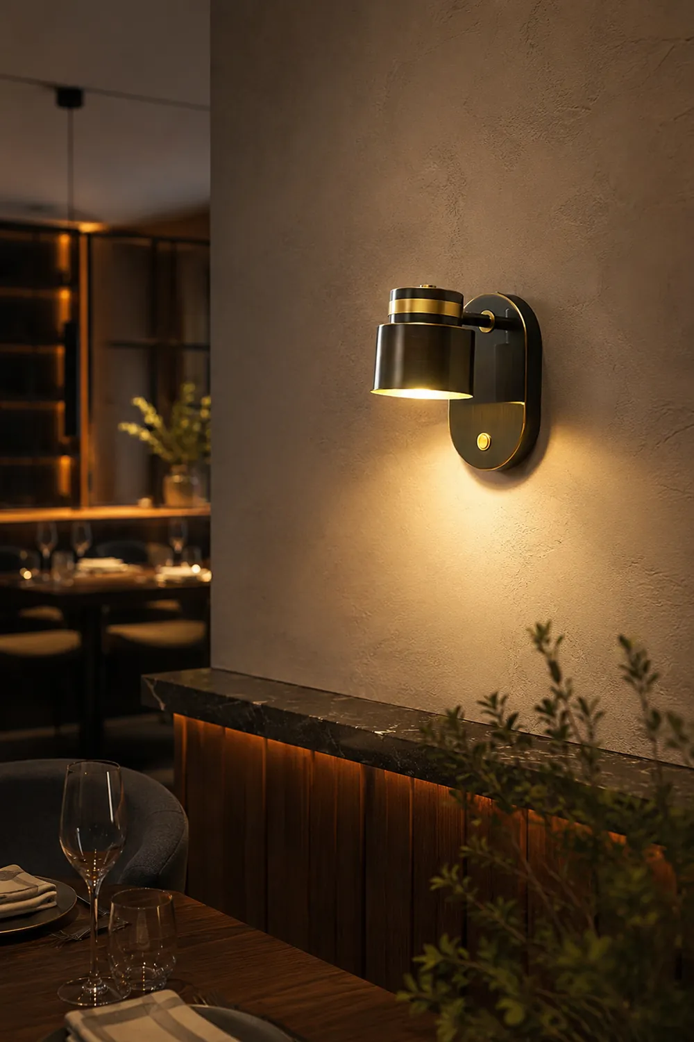 Brass Cylinder Wall Lamp - Lumpaz