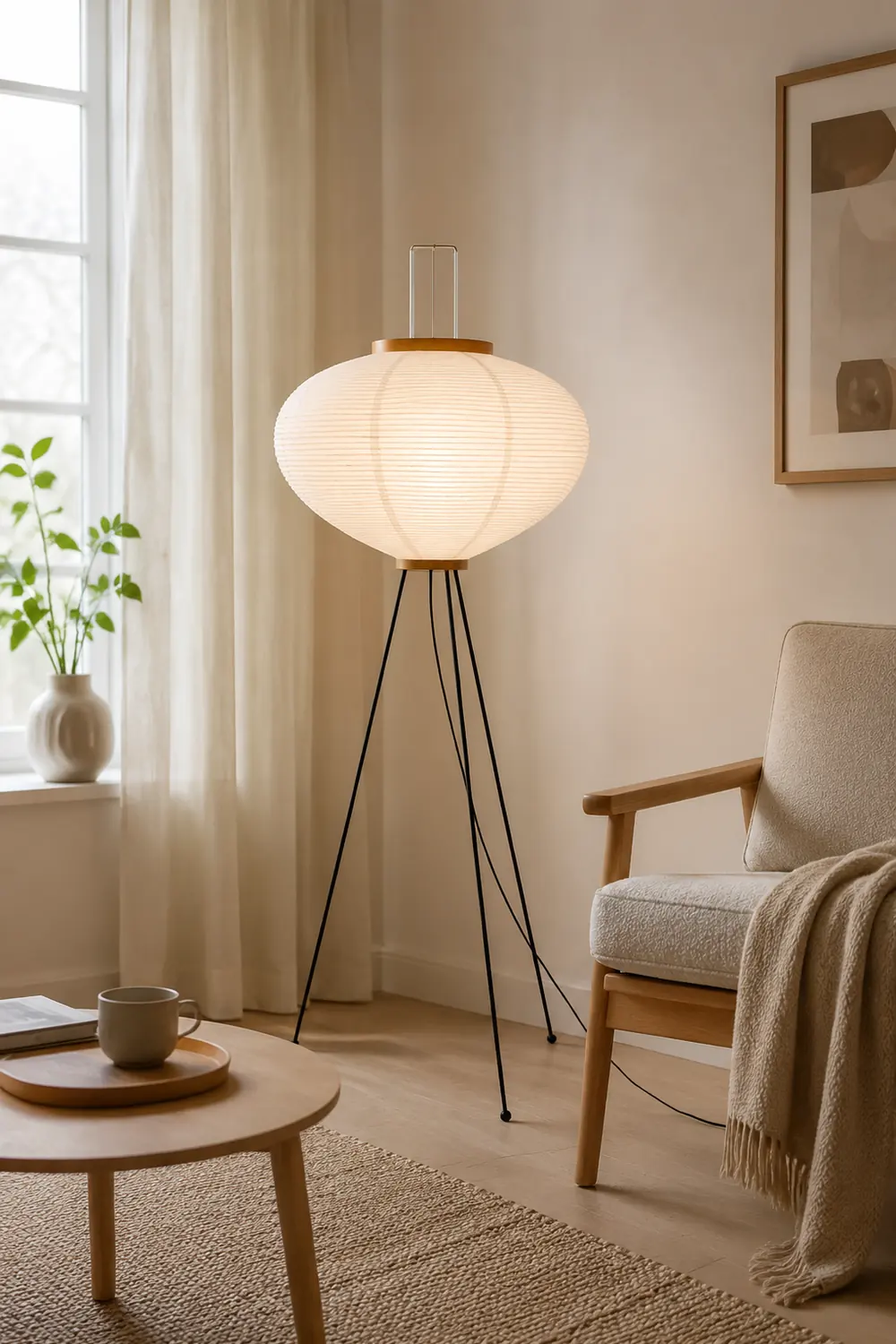 Washi Paper Floor Lamp - Lumpaz