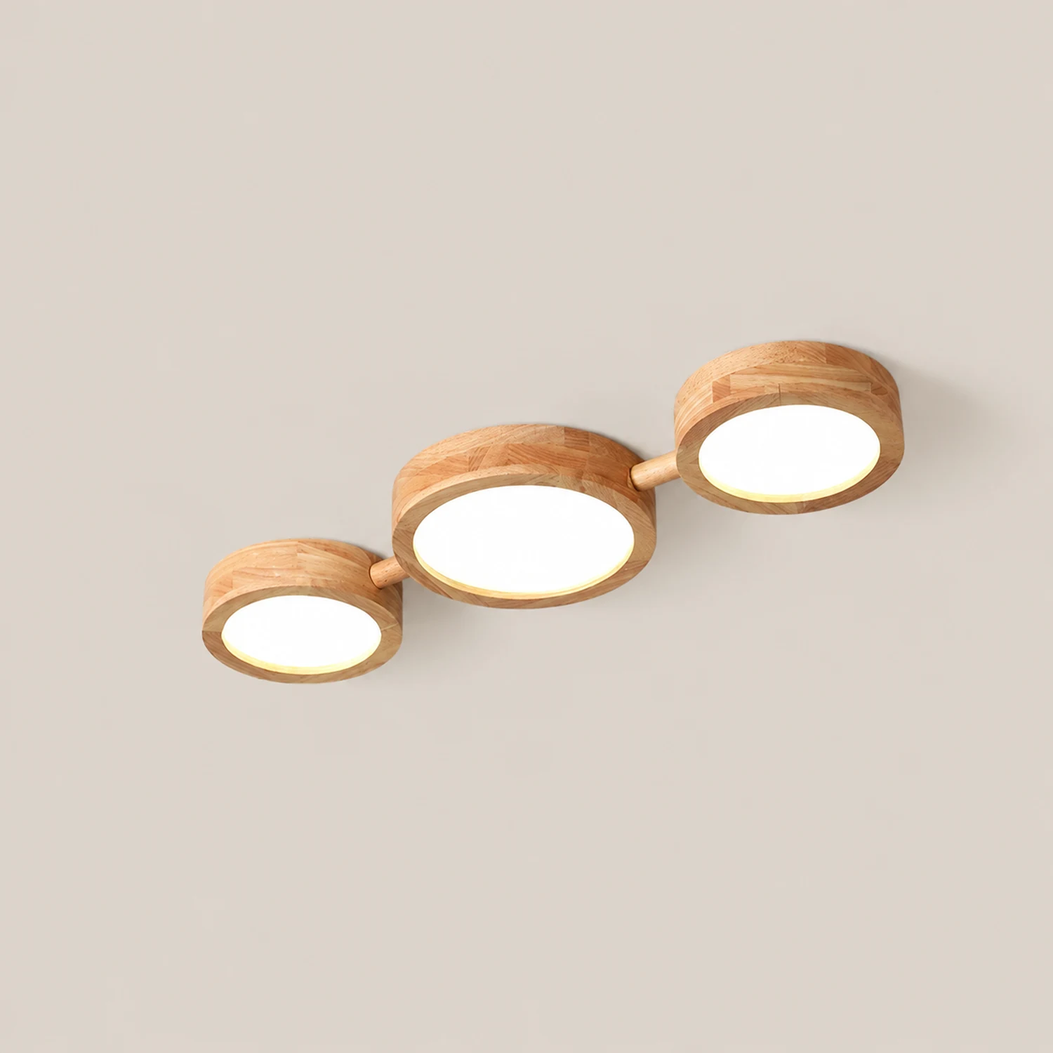 Multi-Heads Wood Retro LED Ceiling Light - Lumpaz