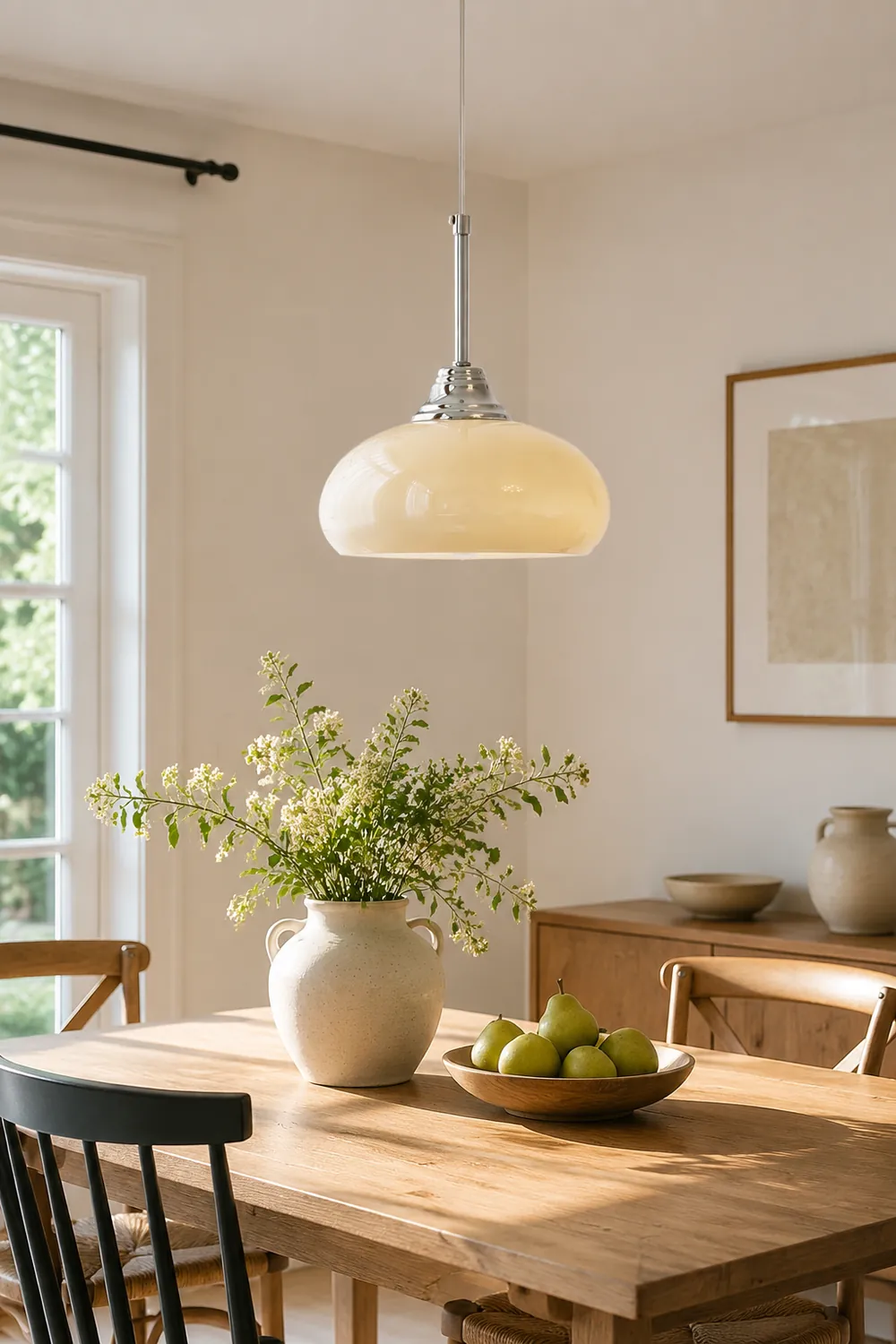 Cream Bell Pendant Lamp - Lumpaz