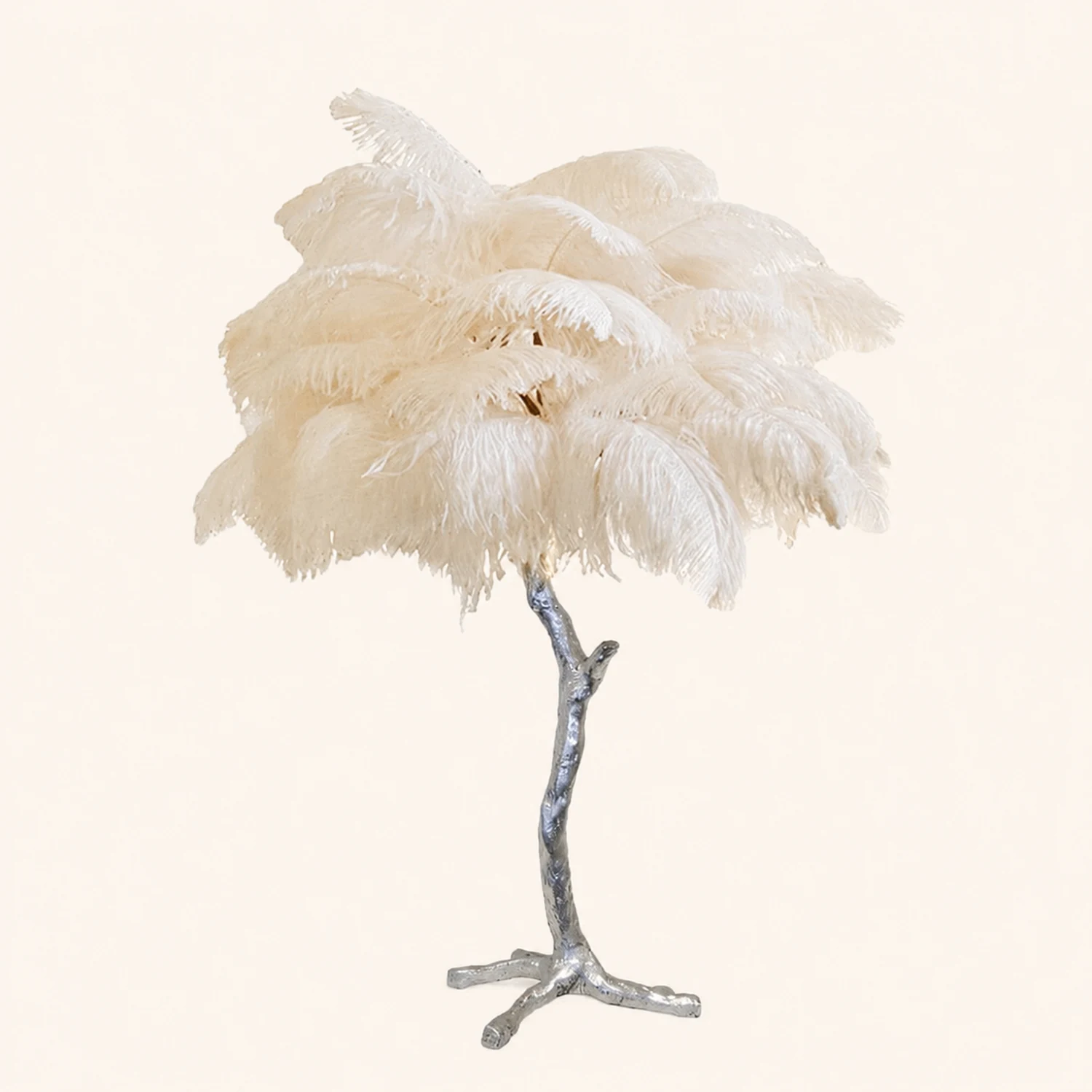 Ostrich Feather Table Lamp - Lumpaz