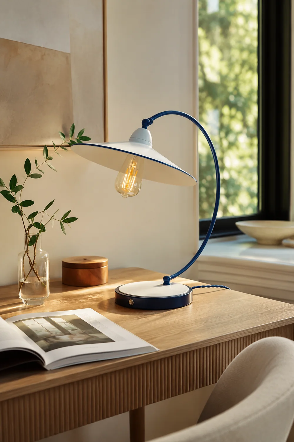 Swan Blue Table Lamp - Lumpaz