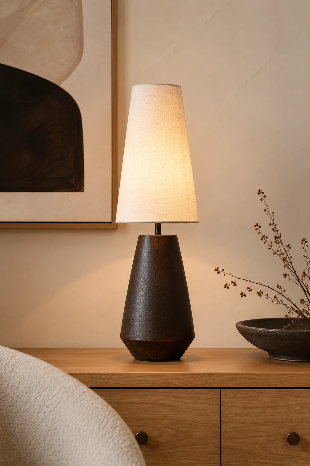 Ceramic Tapered Table Lamp - Lumpaz