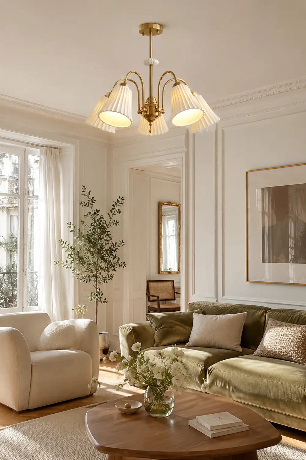 Asea Brass Chandelier - Lumpaz