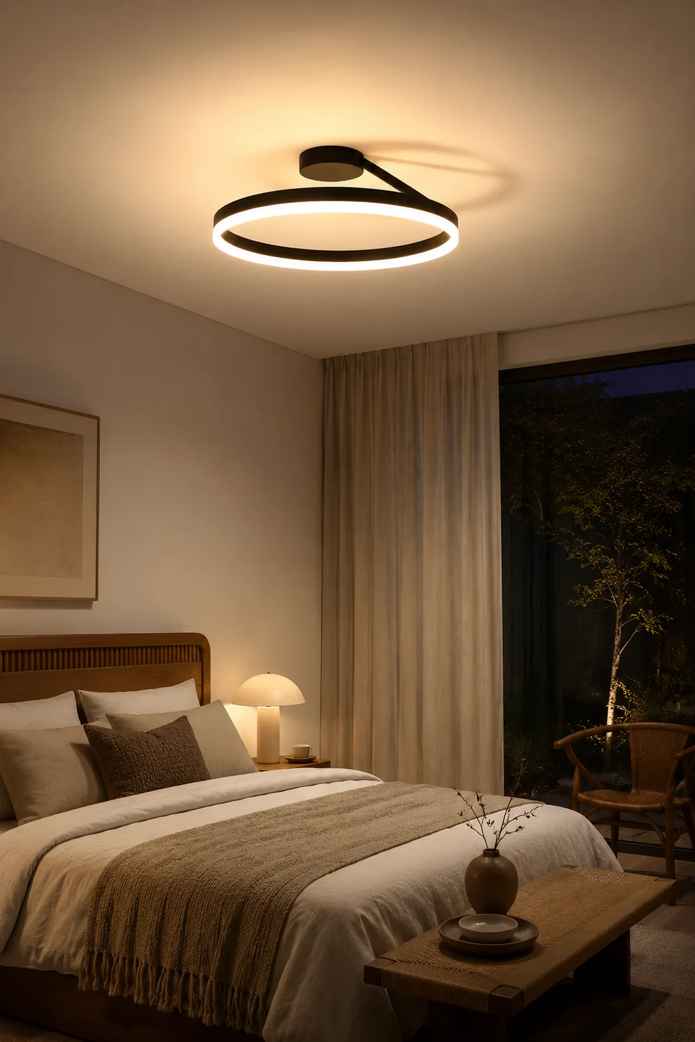 Nordic LED Geometry Circle Ceiling Light - Lumpaz