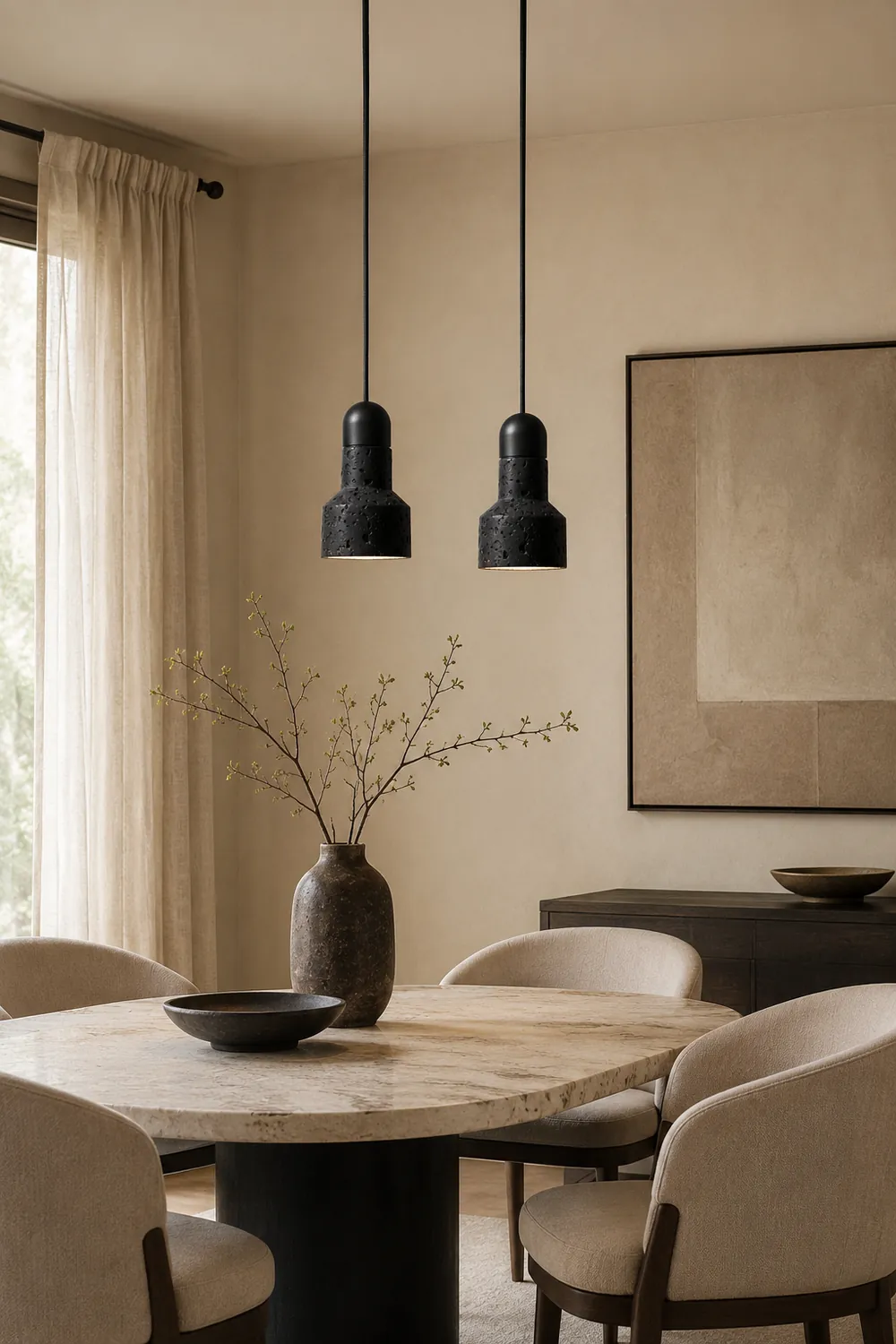 Qie Stone Pendant Lamp - Lumpaz