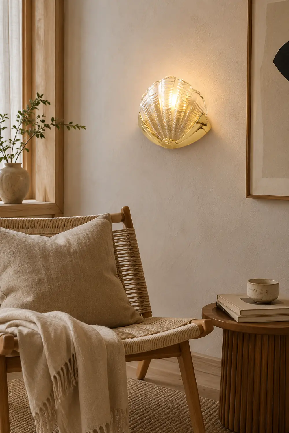 Shell Brass Wall Lamp - Lumpaz