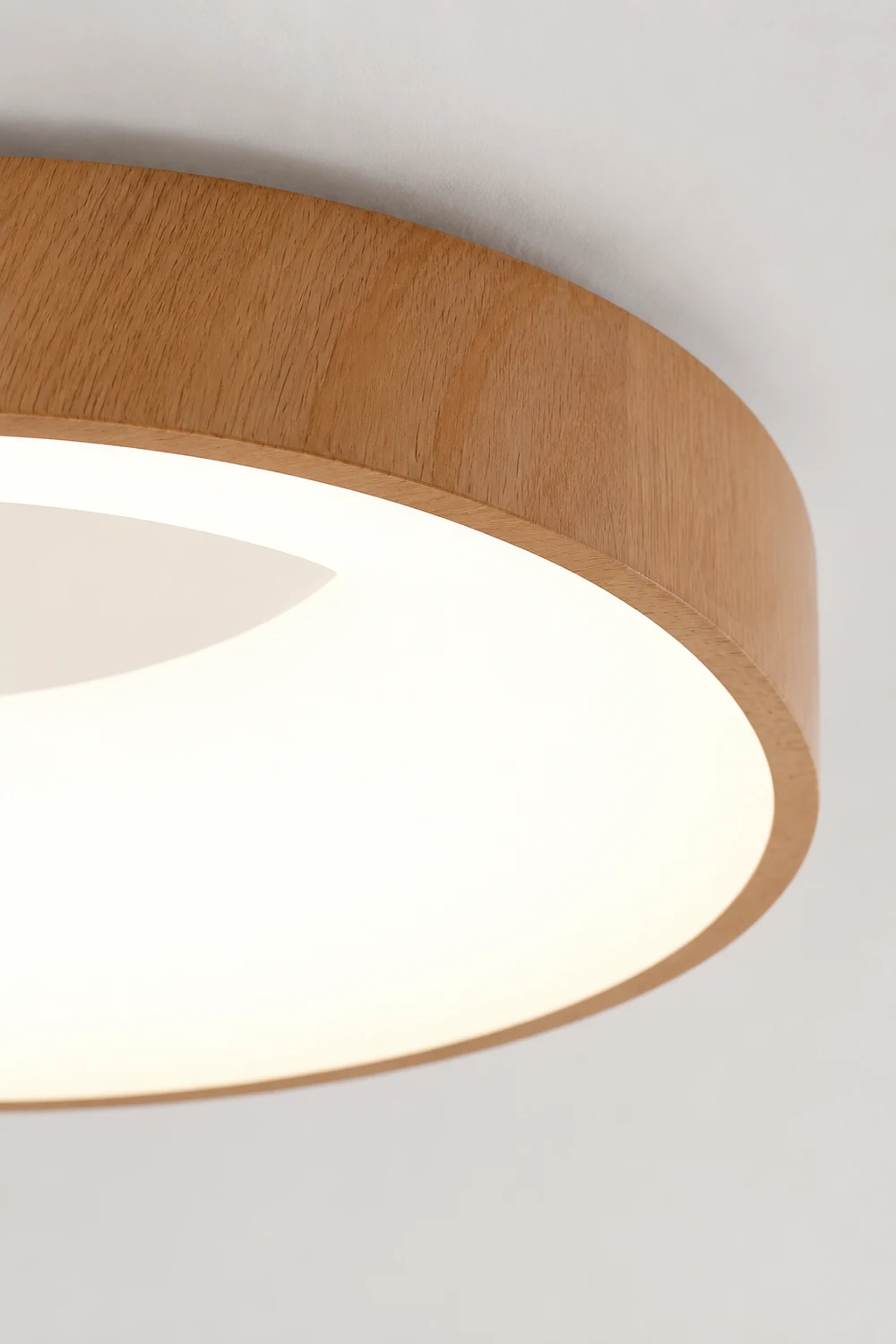 Natural Wood Round LED Ceiling Light - Lumpaz