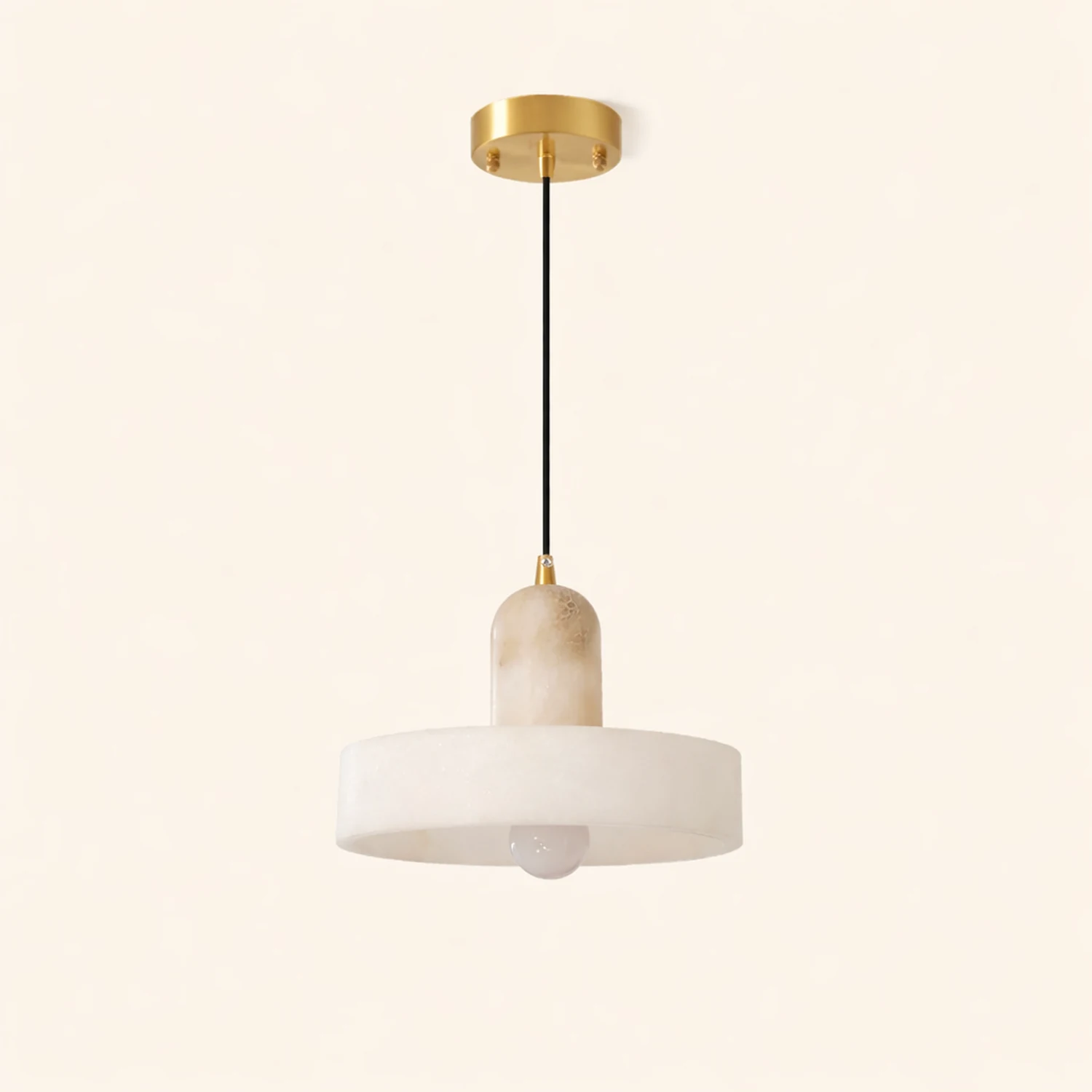 Disc Orb Alabaster Pendant Lamp - Lumpaz
