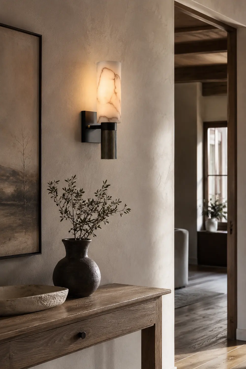 Torch Alabaster Wall Lamp - Lumpaz