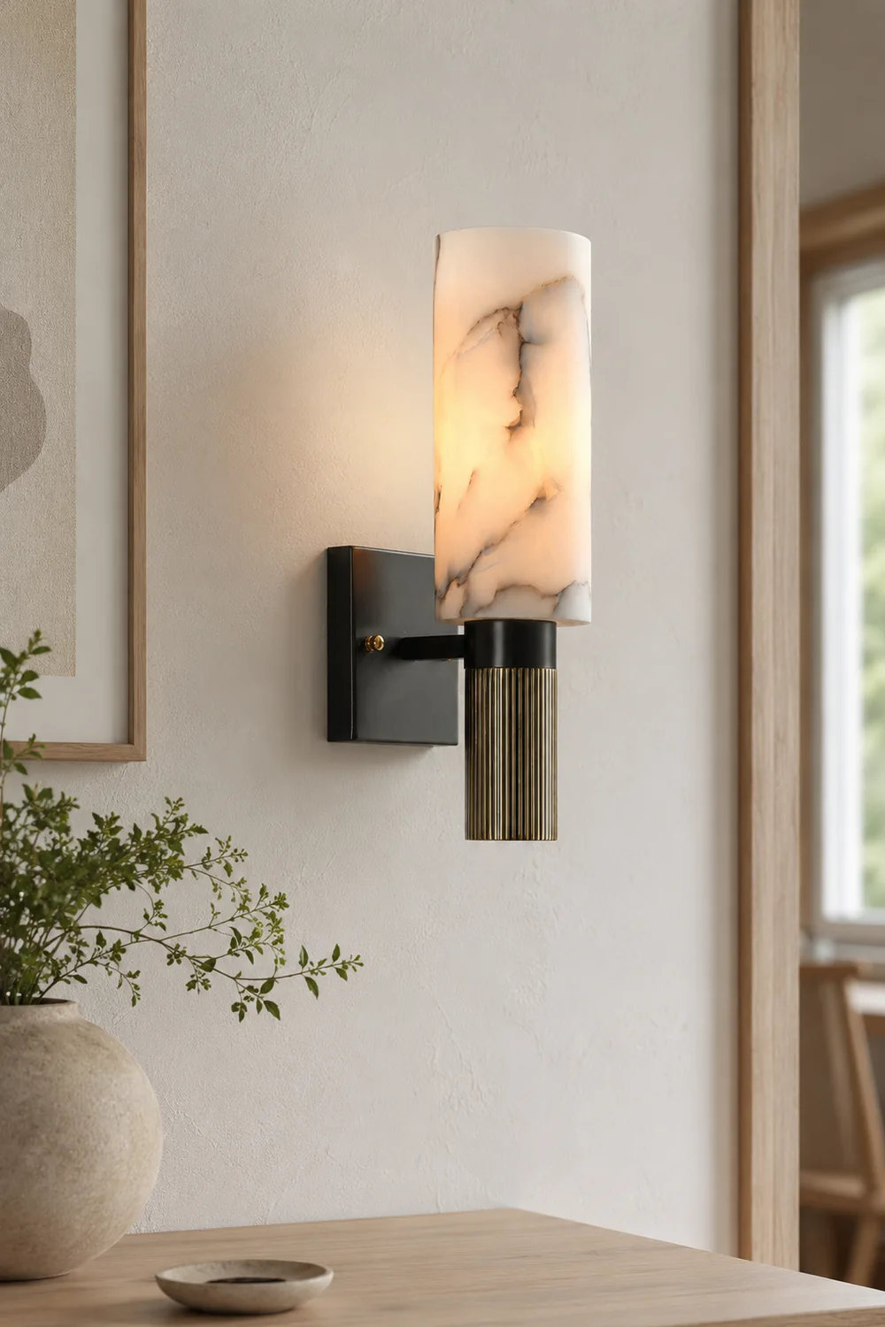 Torch Alabaster Wall Lamp - Lumpaz