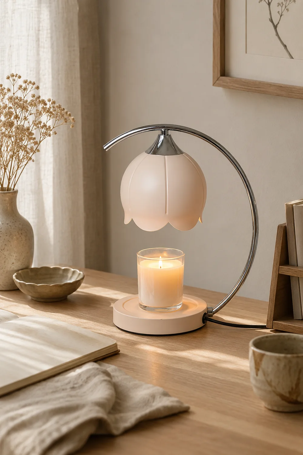 Floral Candle Table Lamp - Lumpaz