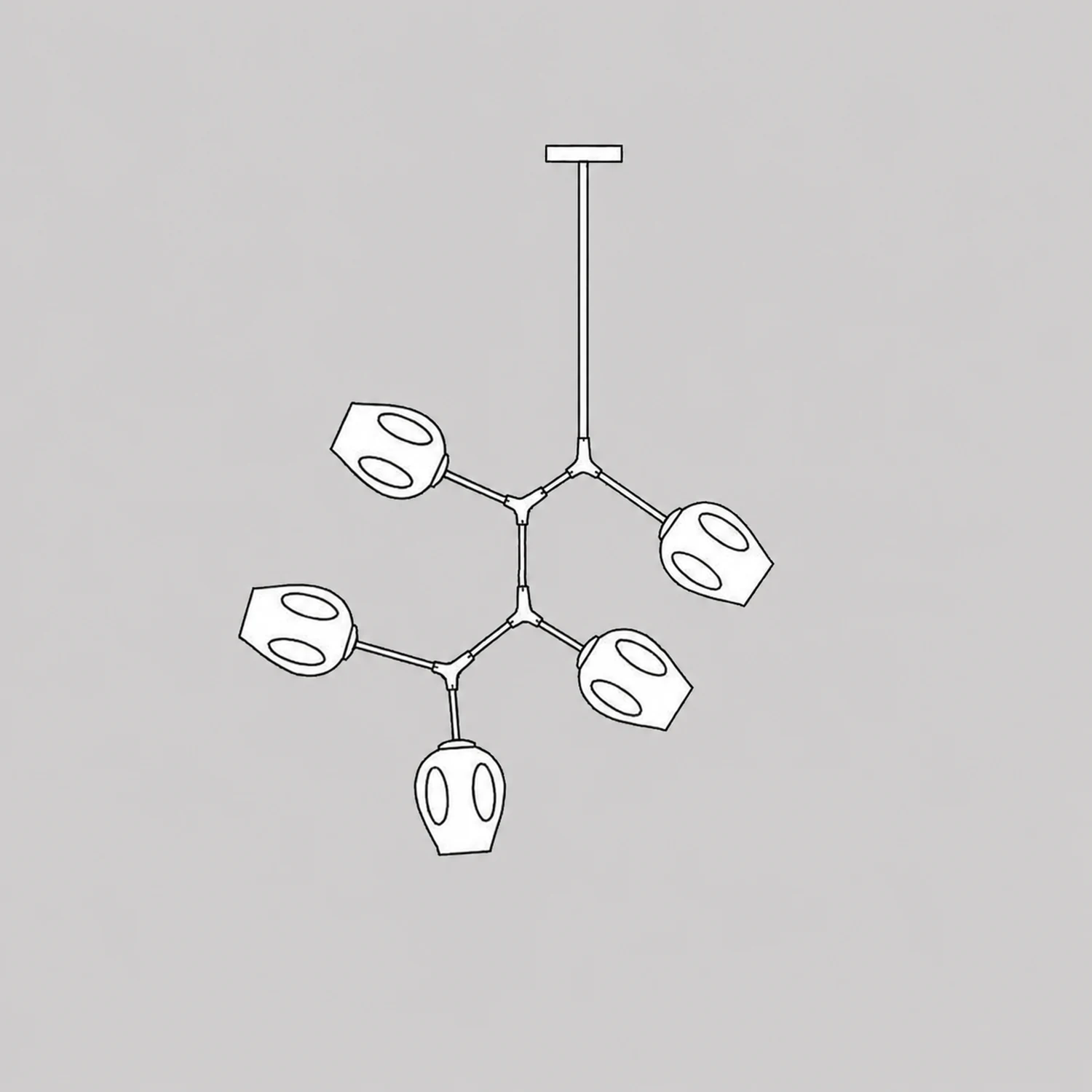 Perry Globe Vertical Chandelier - Lumpaz