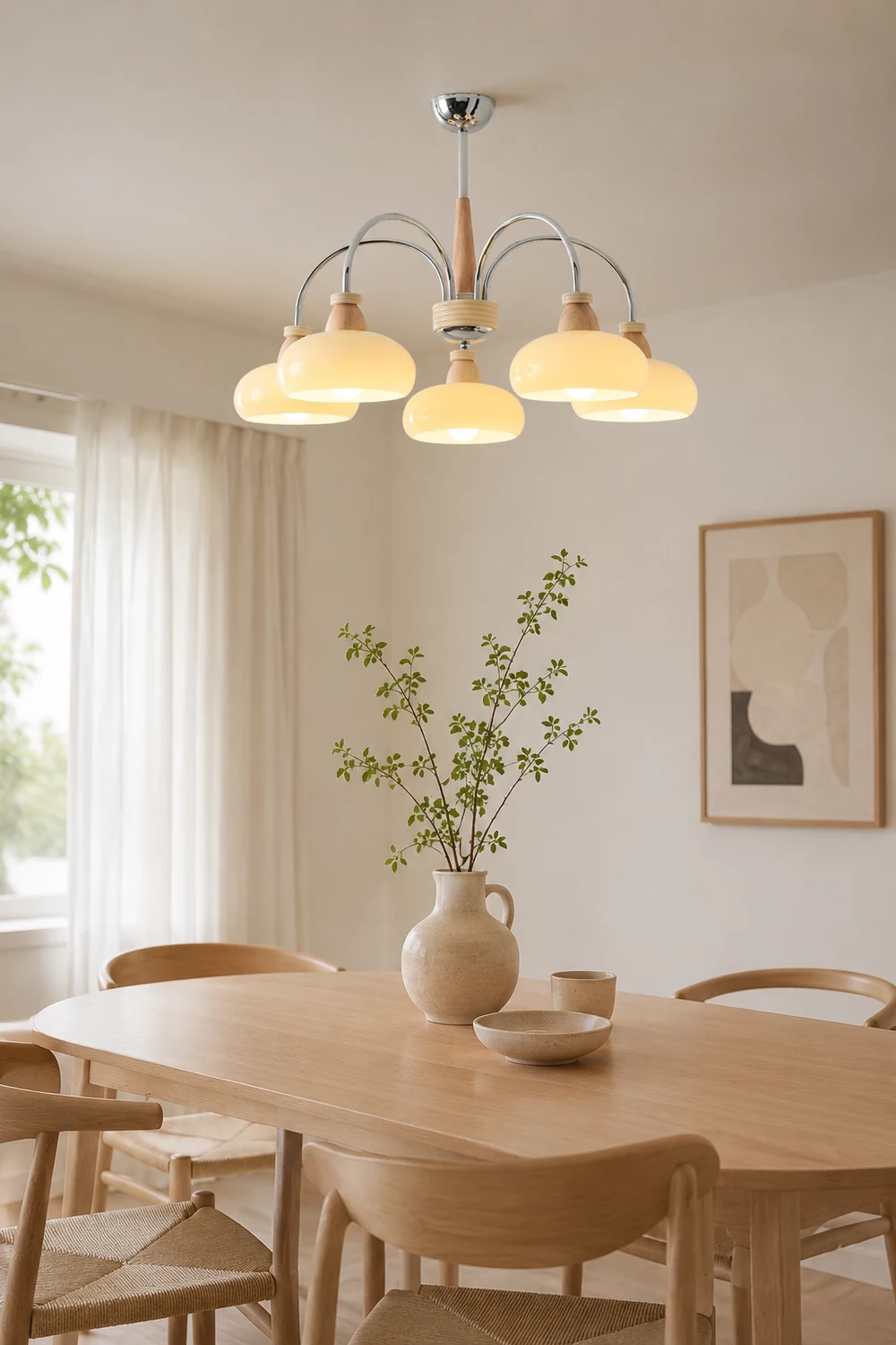 Persimmon Wood Chandelier - Lumpaz