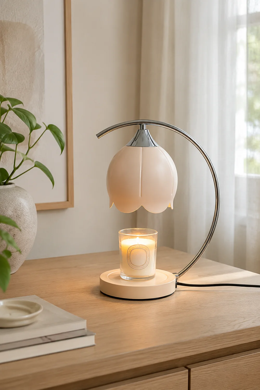 Floral Candle Table Lamp - Lumpaz