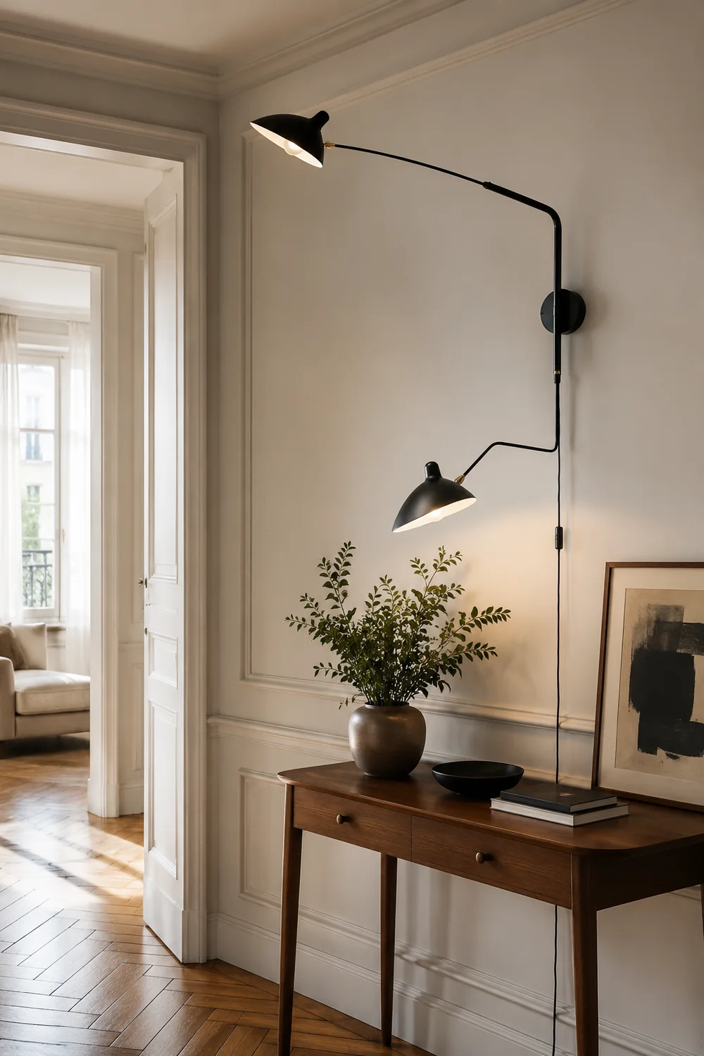 Serge Mouille Plug In Wall Lamp - Lumpaz