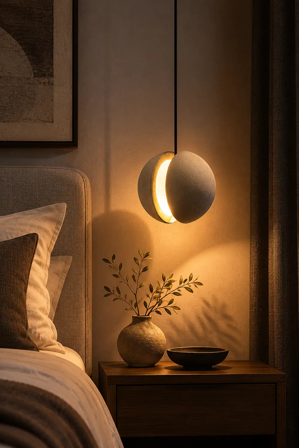 Moon Cement Pendant Lamp - Lumpaz