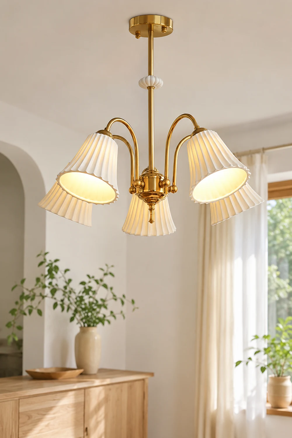 Asea Brass Chandelier - Lumpaz