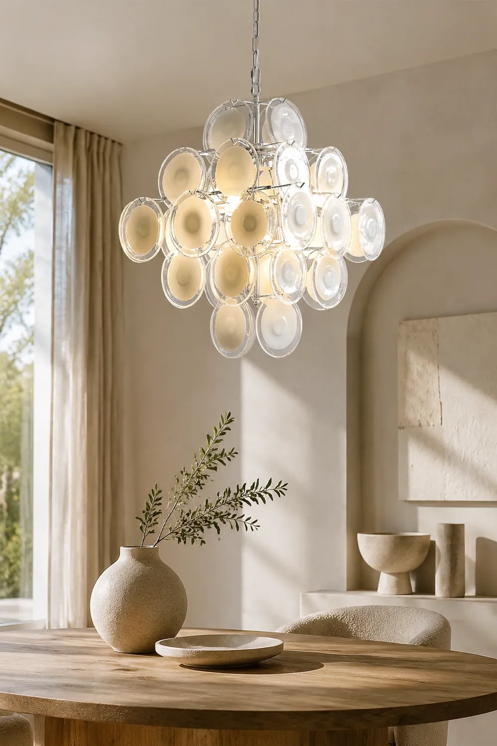 Medallion Glass Chandelier - Lumpaz
