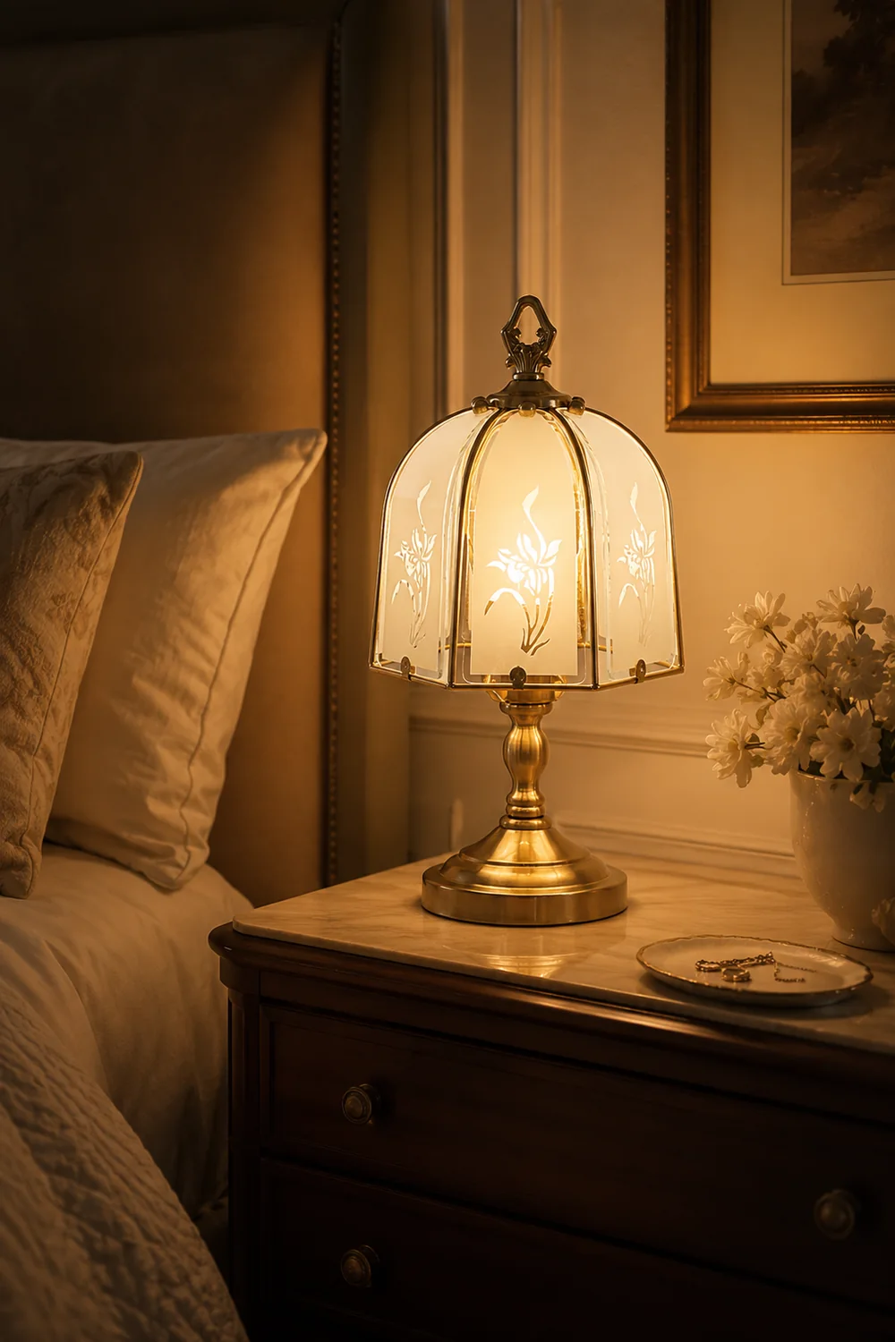 Orchid Glass Table Lamp - Lumpaz