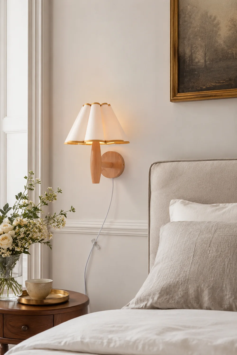 Vintage Fluted Plug In Wall Lamp - Lumpaz