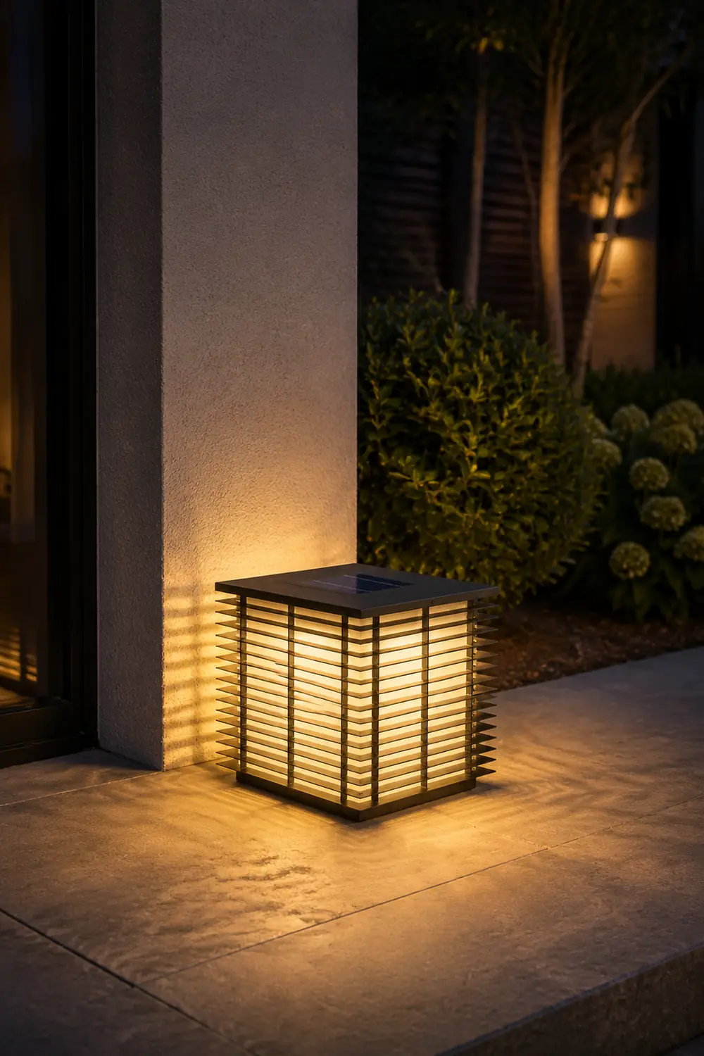 Dojo Lantern Outdoor Lamp With Solar Panel - Lumpaz