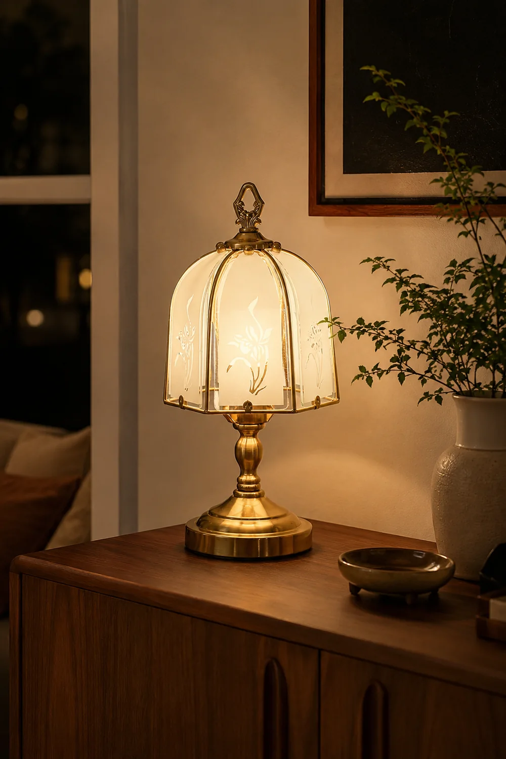Orchid Glass Table Lamp - Lumpaz