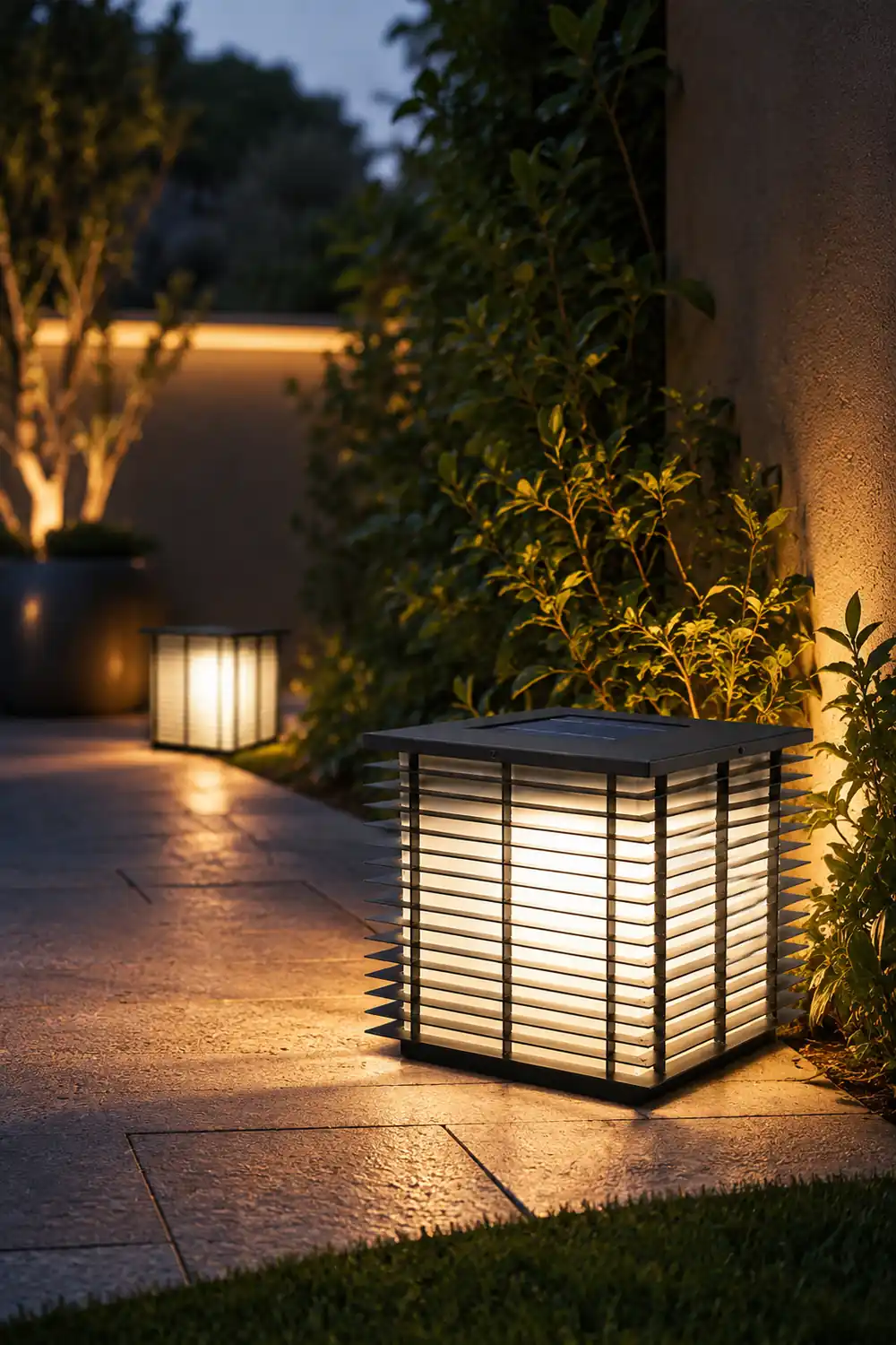 Dojo Lantern Outdoor Lamp With Solar Panel - Lumpaz