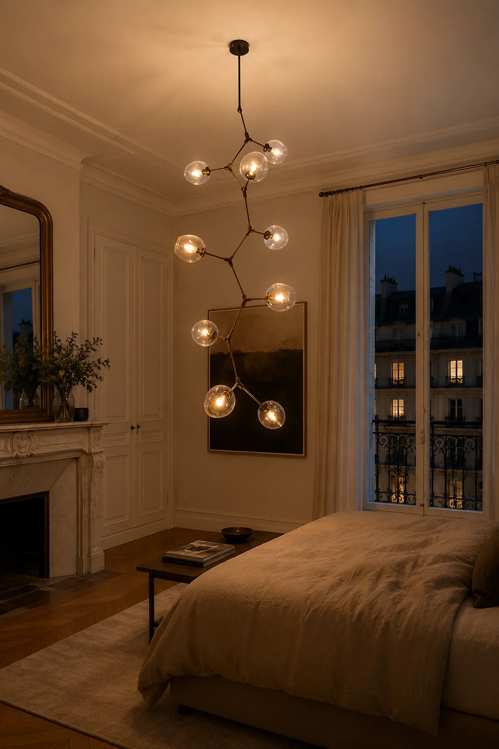 Perry Globe Vertical Chandelier - Lumpaz