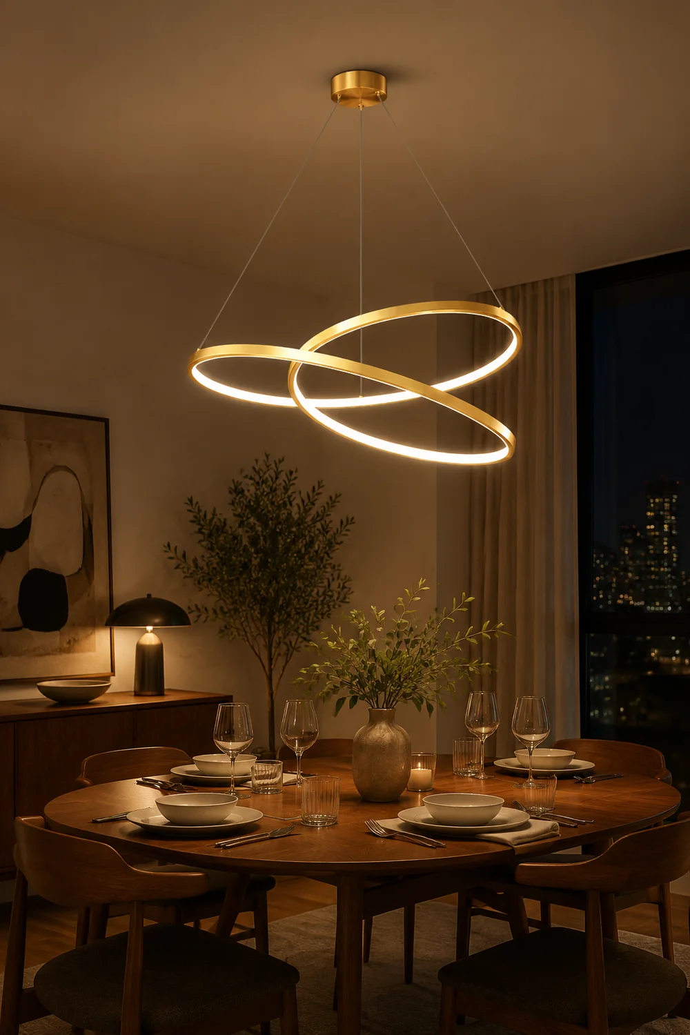Geometric Curve Chandelier - Lumpaz