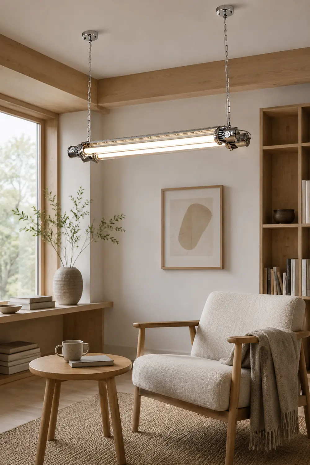 Double Tube Silver Chandelier - Lumpaz