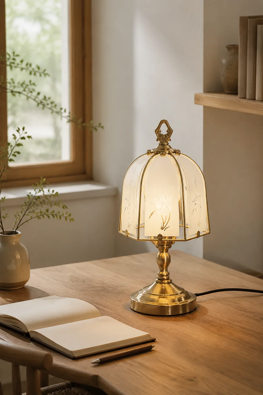 Orchid Glass Table Lamp - Lumpaz