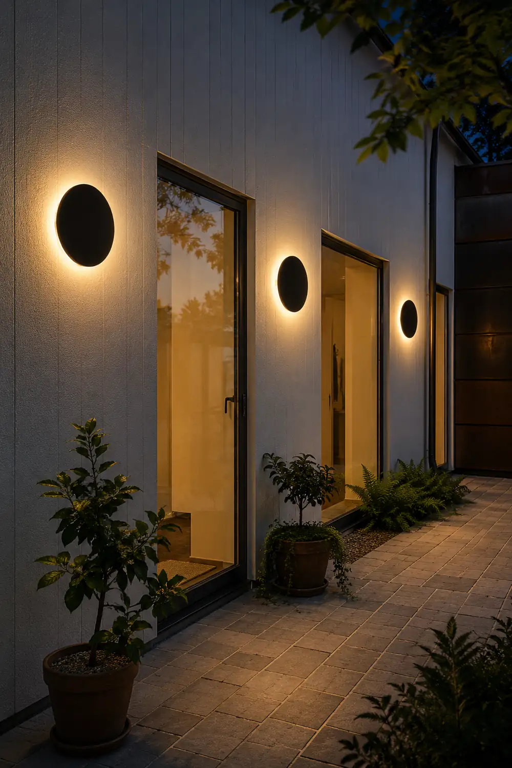 Minimalist Round Metal LED Outdoor Wall Light - Lumpaz
