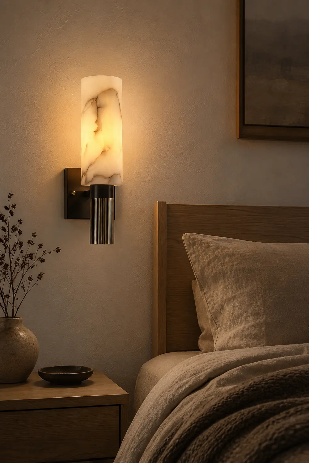Torch Alabaster Wall Lamp - Lumpaz