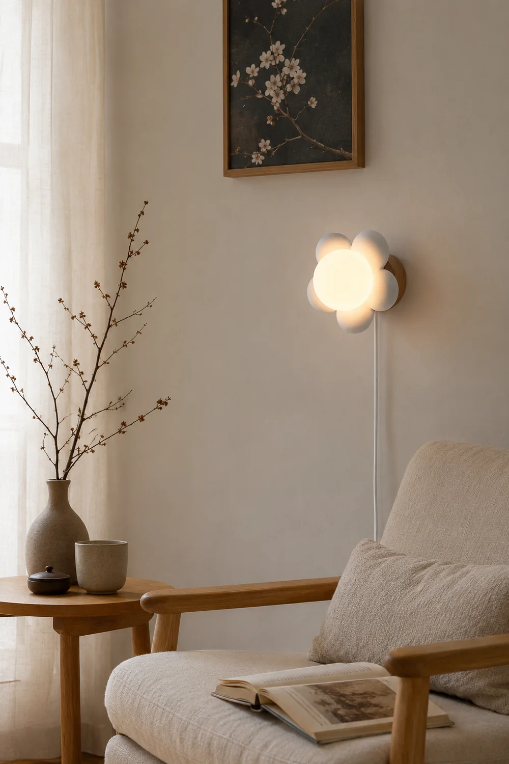 Bloom Flower Plug In Wall Lamp - Lumpaz